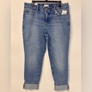 Good American Mid Rise Classic Slim Cropped Jeans - NWT